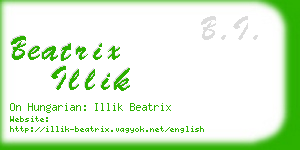 beatrix illik business card